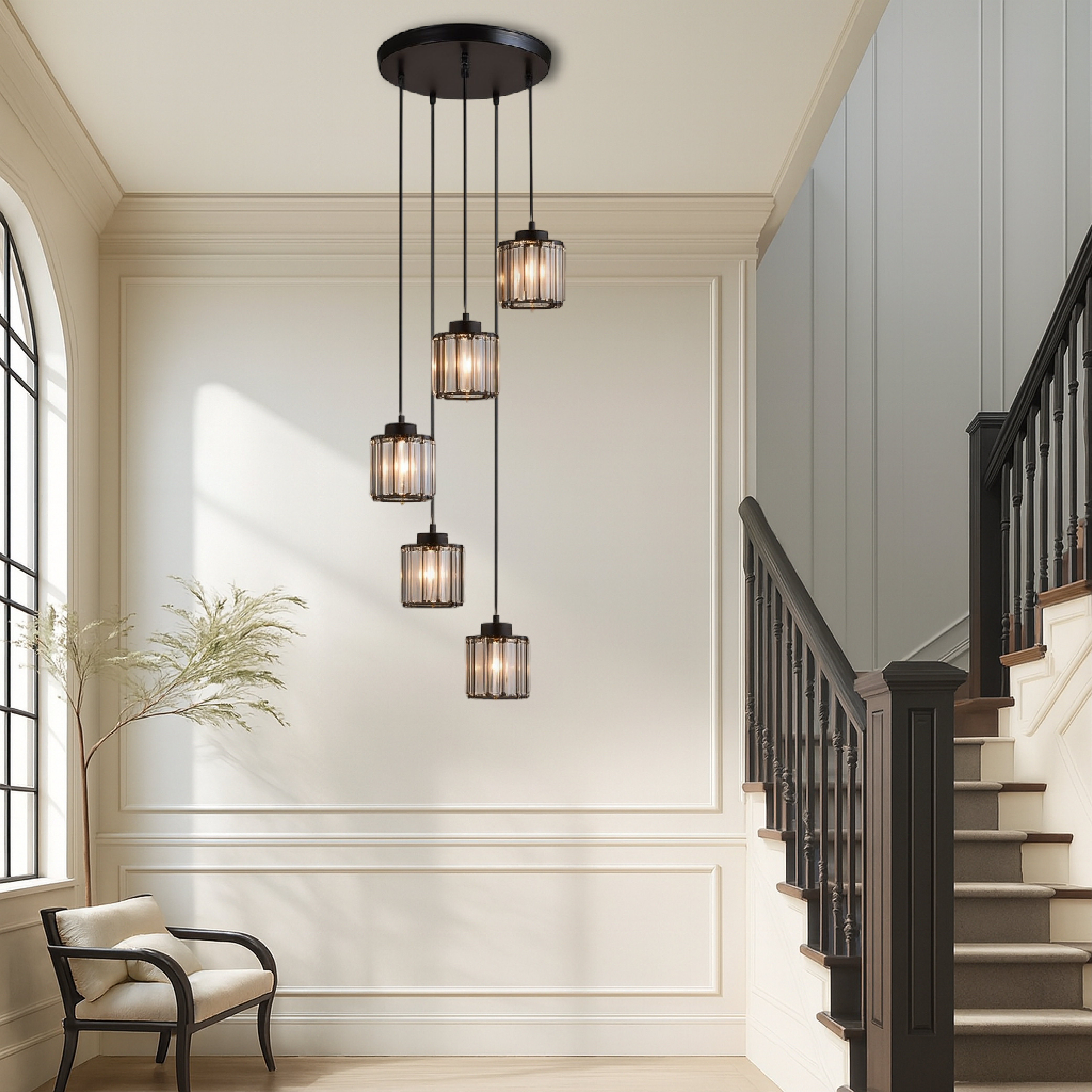 Marbleux | Modern Crystal Stair Chandelier 0
