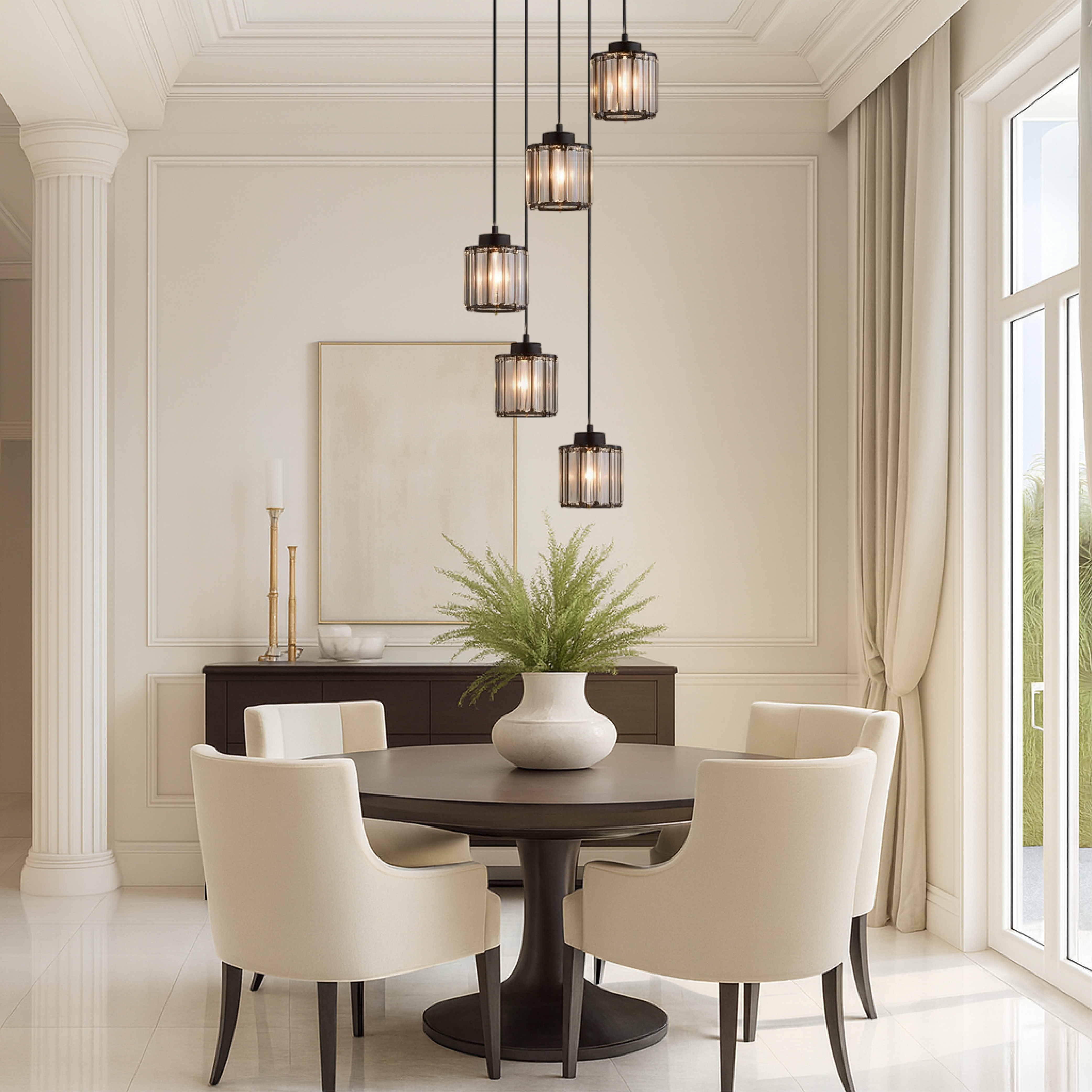 Marbleux | Modern Crystal Stair Chandelier 2