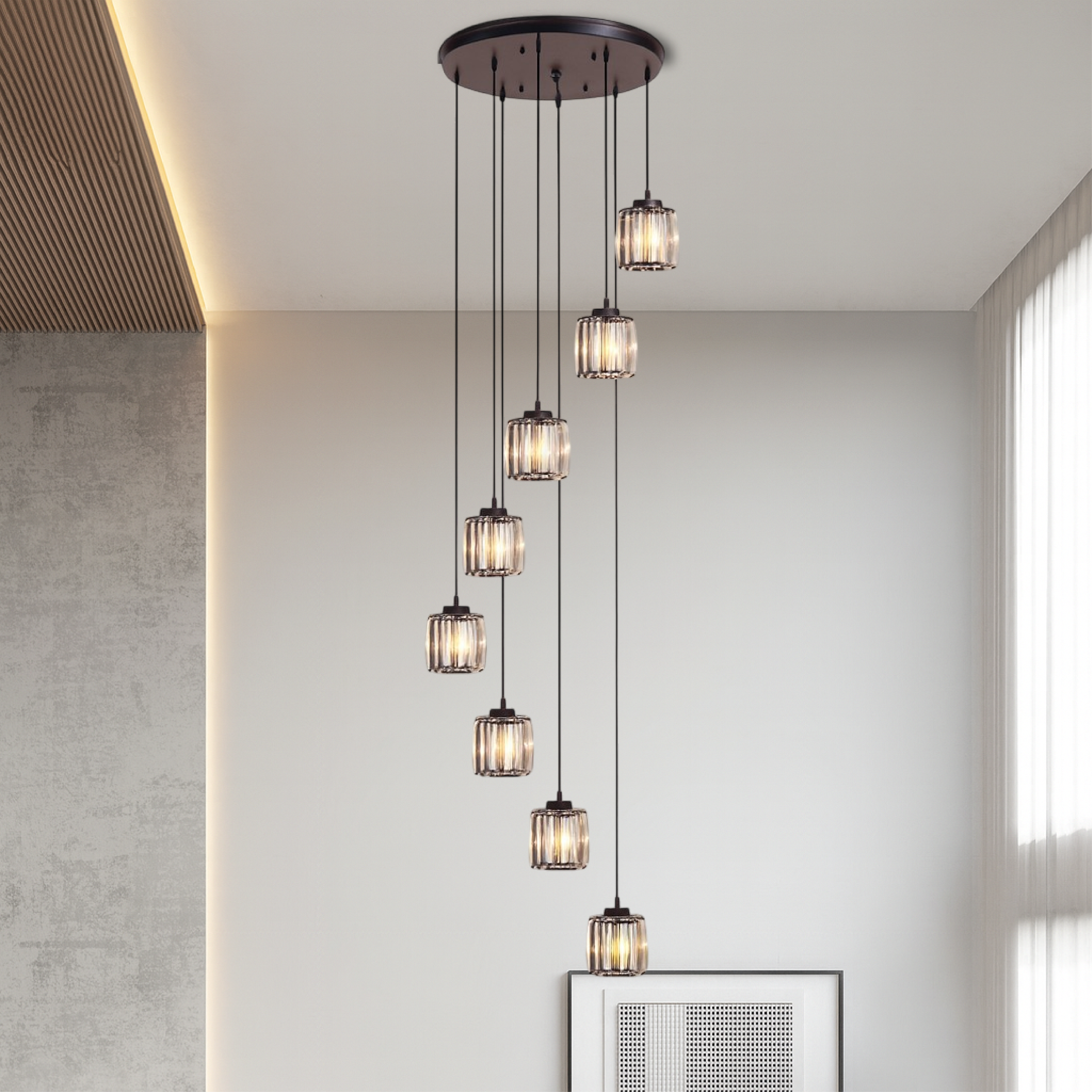 Marbleux | Modern Crystal Stair Chandelier 4