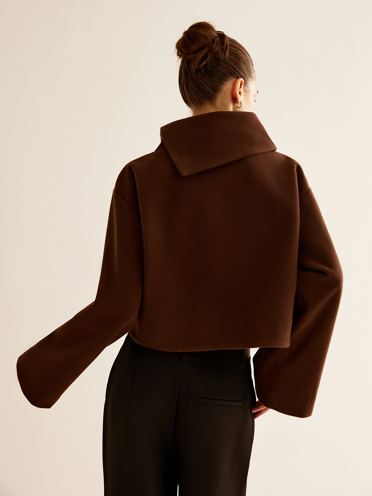 Mariam | Plain Turtleneck Tweed Top 5