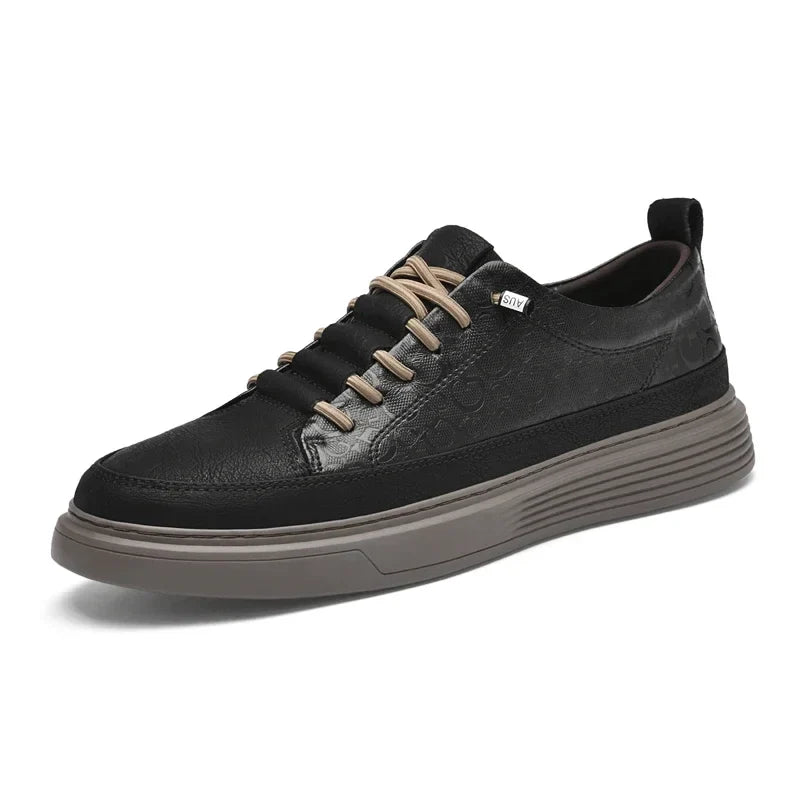 Mason | Chic Comfortable Mens White Leather Sneakers 2