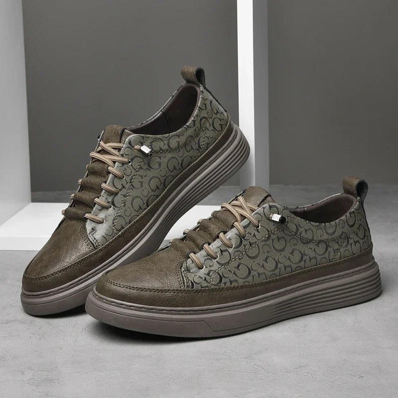 Mason | Chic Comfortable Mens White Leather Sneakers 3