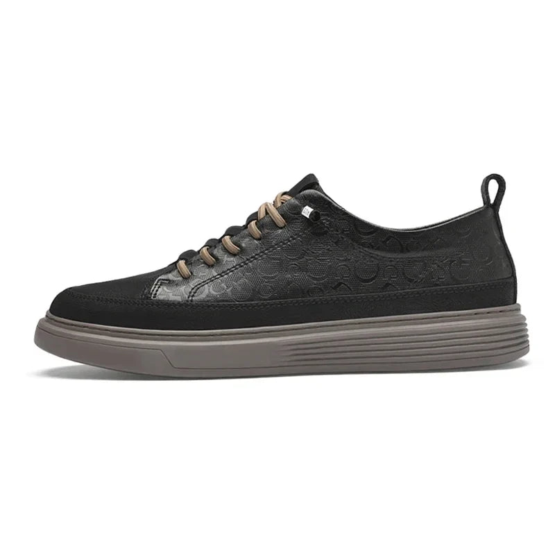 Mason | Chic Comfortable Mens White Leather Sneakers 8