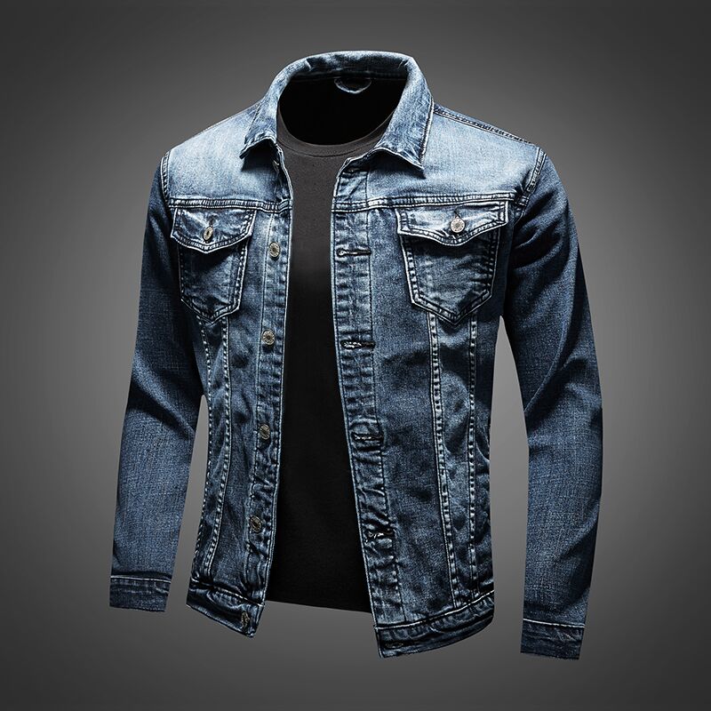 Mason | Slim Fit Denim Jacket for Men with Motorcycle-Inspired Style 0
