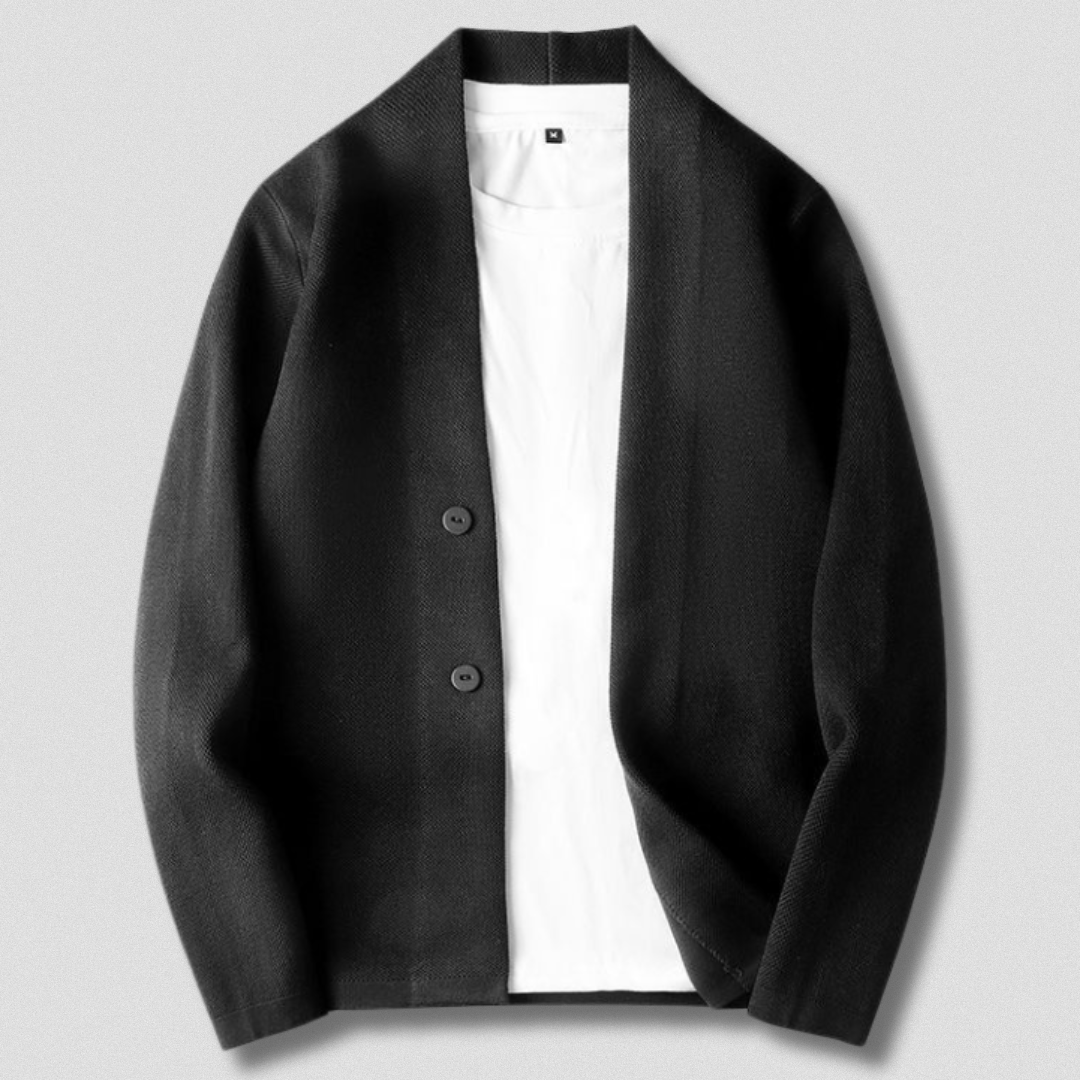 Mason | Stylish Black Cardigan Sweater for Men 0