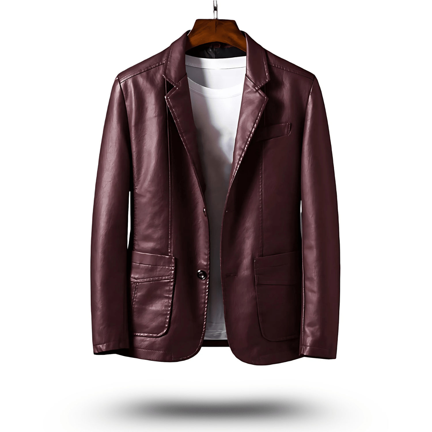 Mason | Stylish Black Faux Leather Jacket for Men 5