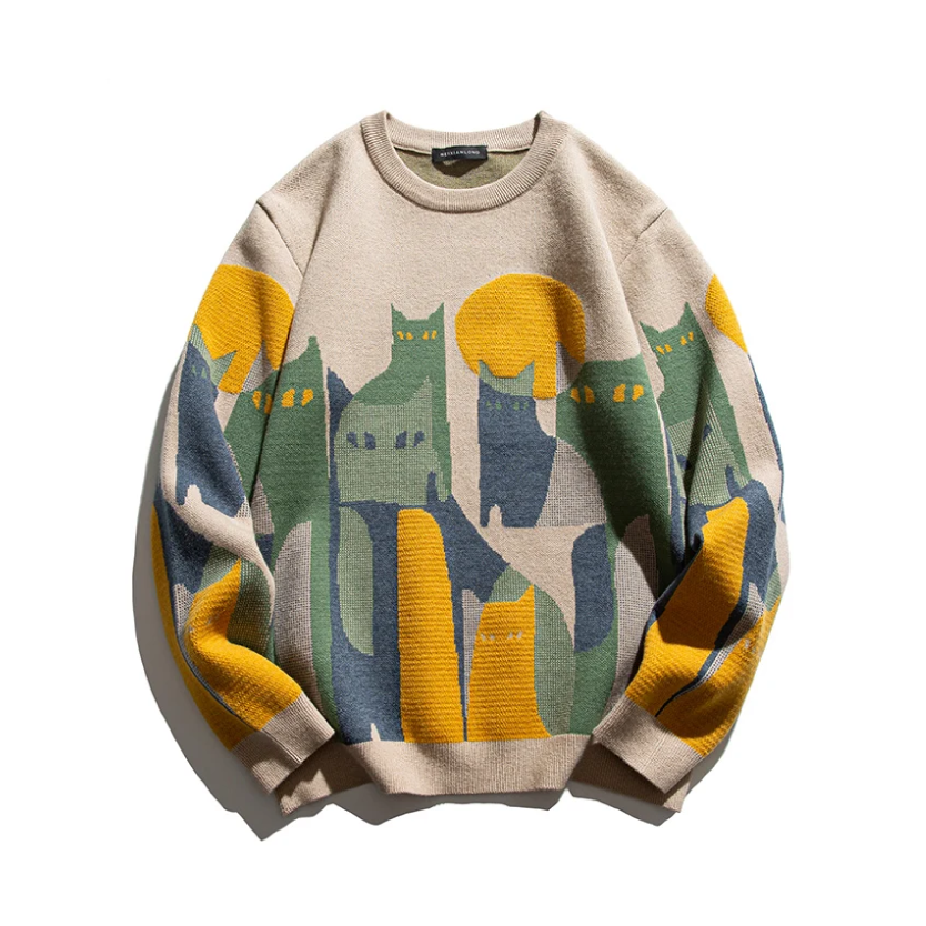 Maya | Cozy Whimsical Cat Women's Sweater 0