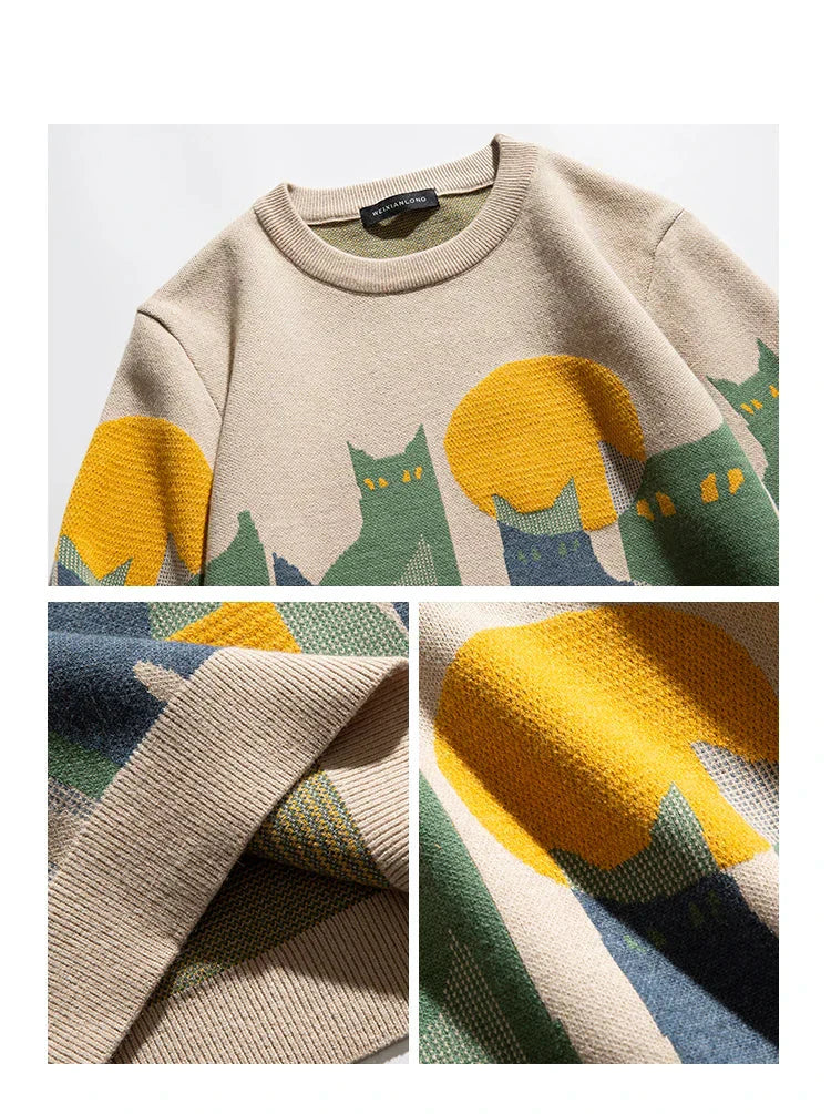 Maya | Cozy Whimsical Cat Women's Sweater 4