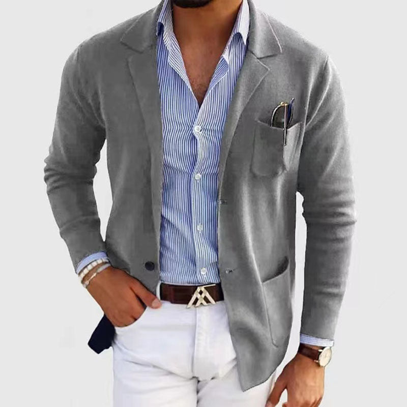 Men's Casual Polyester Blazer 2