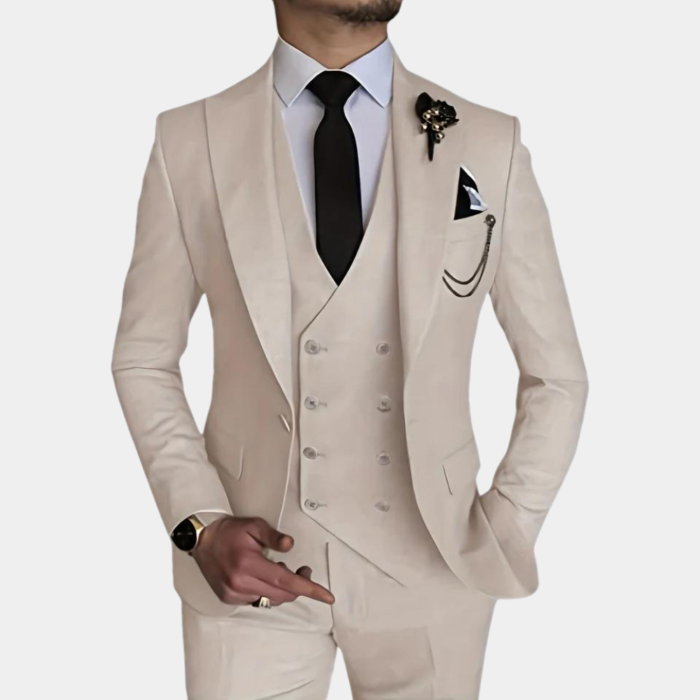 Men's Elegant 3-Piece Suit for Weddings and Formal Events 0