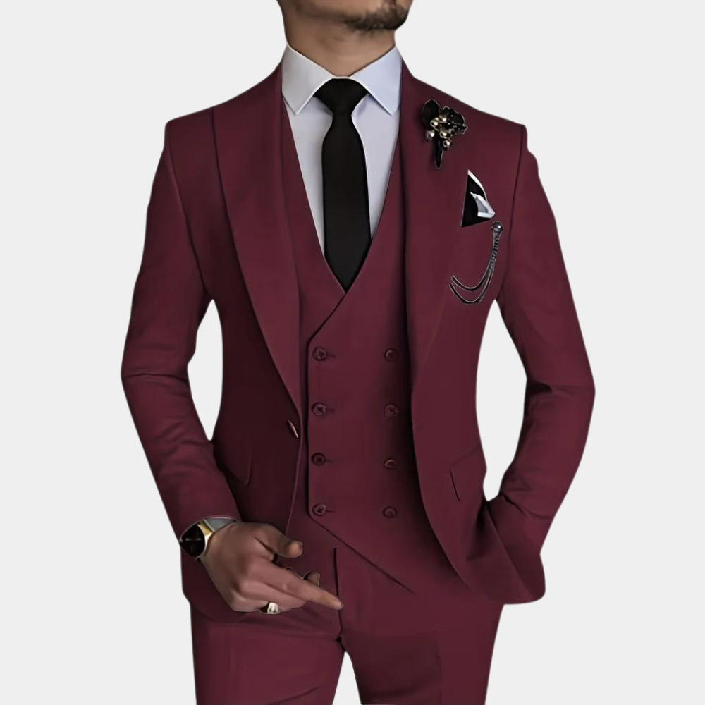 Men's Elegant 3-Piece Suit for Weddings and Formal Events 3