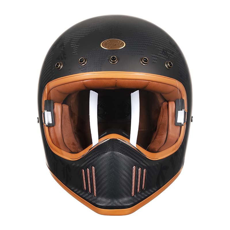 Men’s Full Face Motorcycle Helmet Carbon Fiber Lightweight DOT ECE Approved 1