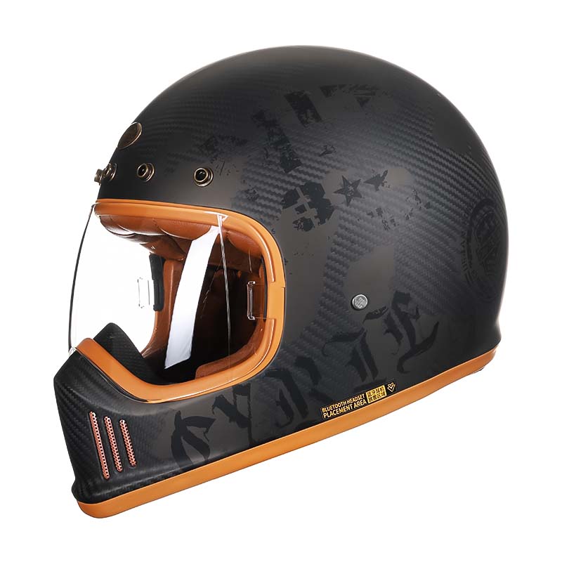 Men’s Full Face Motorcycle Helmet Carbon Fiber Lightweight DOT ECE Approved 2