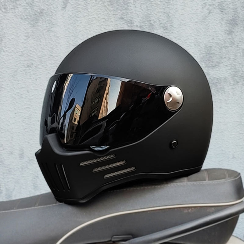 Men’s Full Face Motorcycle Helmet DOT ECE Approved ABS Dark Visor 0