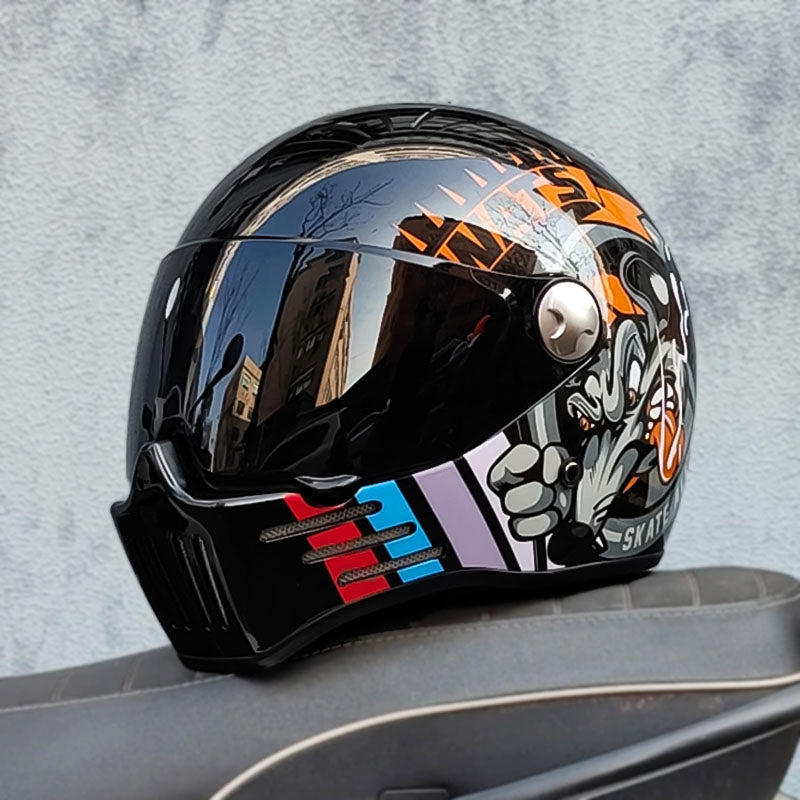 Men’s Full Face Motorcycle Helmet DOT ECE Approved ABS Dark Visor 8
