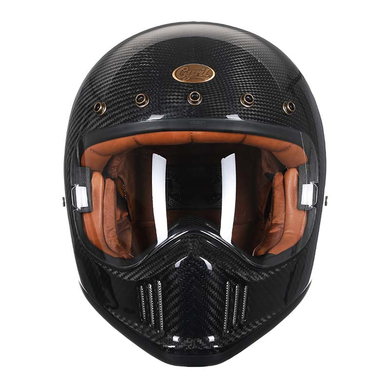 Men’s Full Face Motorcycle Helmet Lightweight Carbon Fiber DOT ECE Approved 1
