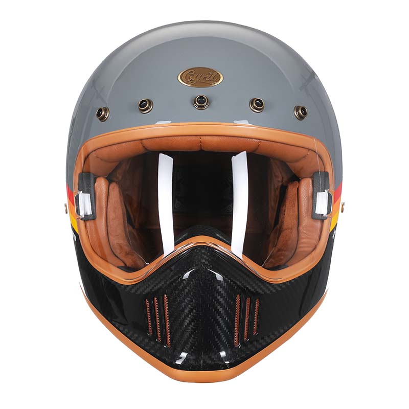 Men’s Full Face Motorcycle Helmet Lightweight Carbon Fiber DOT ECE Approved 1