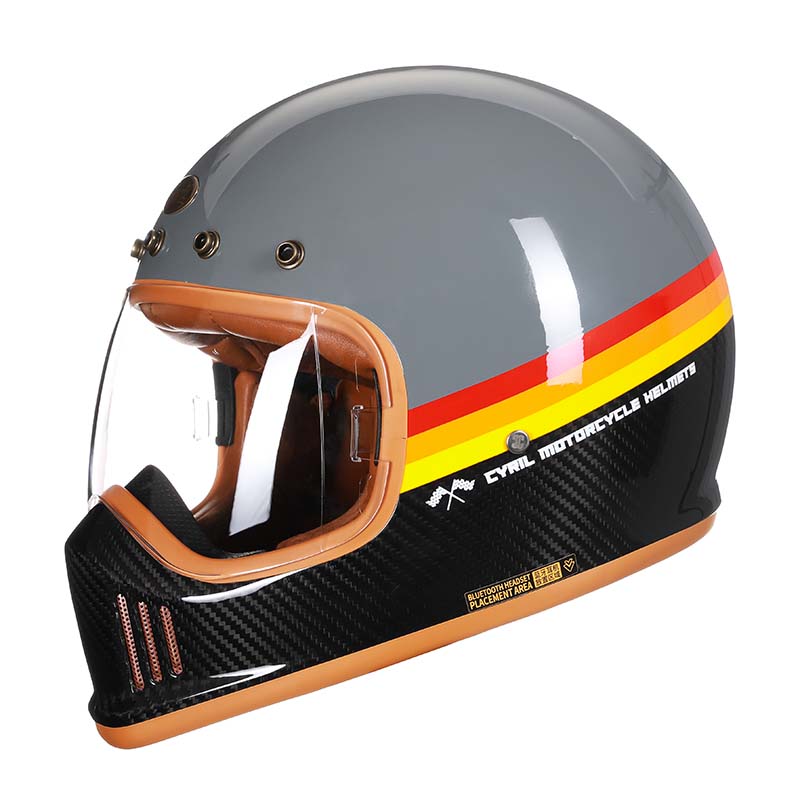 Men’s Full Face Motorcycle Helmet Lightweight Carbon Fiber DOT ECE Approved 2