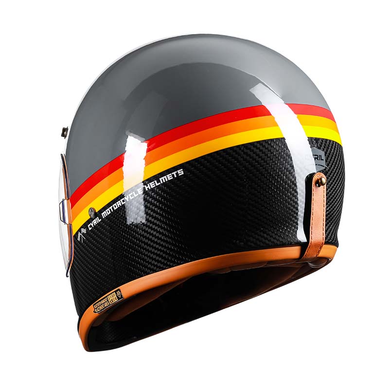 Men’s Full Face Motorcycle Helmet Lightweight Carbon Fiber DOT ECE Approved 4