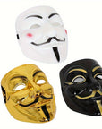 Men’s Full Face Plastic Halloween Mask | Anonymous Cosplay 5