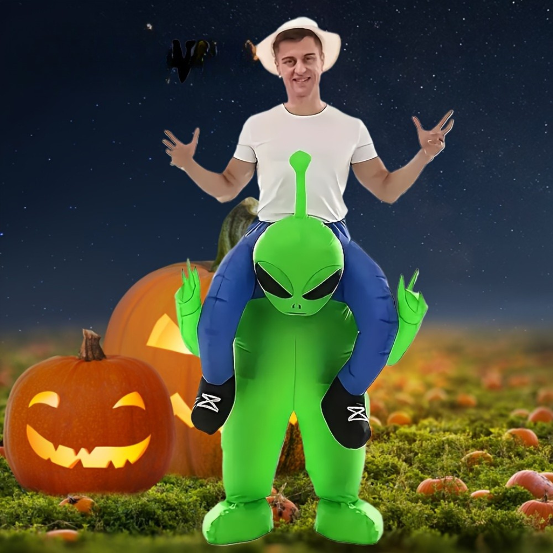 Men’s Funny Inflatable Halloween Alien Costume | Ride On Illusion 4