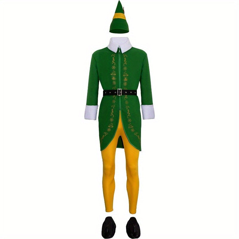 Men's Funny Long Sleeve Halloween Elf Costume | Holiday Wear 2