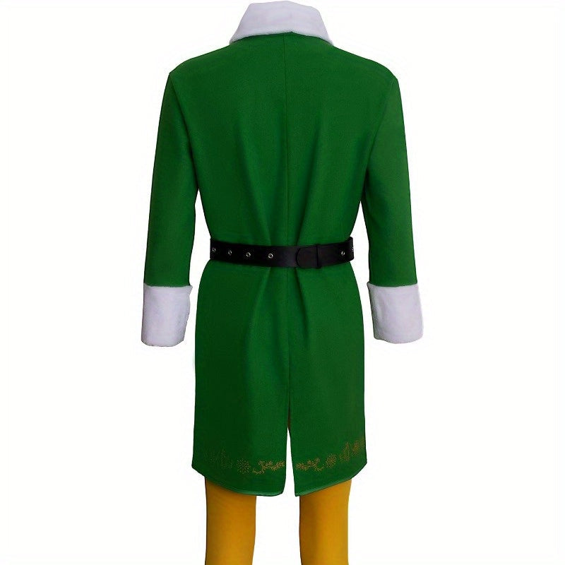 Men's Funny Long Sleeve Halloween Elf Costume | Holiday Wear 4