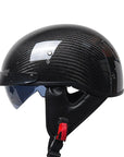 Men’s Half-Face Helmet Carbon Fiber Lightweight Retro Style 0