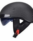Men’s Half-Face Helmet Carbon Fiber Lightweight Retro Style 10