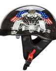 Men’s Half-Face Helmet Carbon Fiber Lightweight Retro Style 4