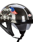 Men’s Half-Face Helmet Carbon Fiber Lightweight Retro Style 5