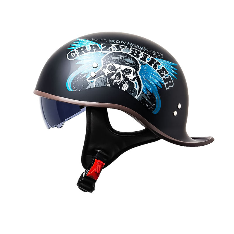 Men’s Half Helmet DOT Approved High-Strength ABS with UV Protection 3