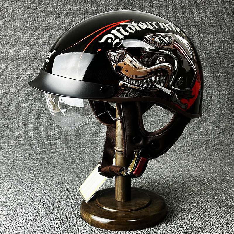 Men’s Half Helmet Stylish Lightweight Microfiber 13