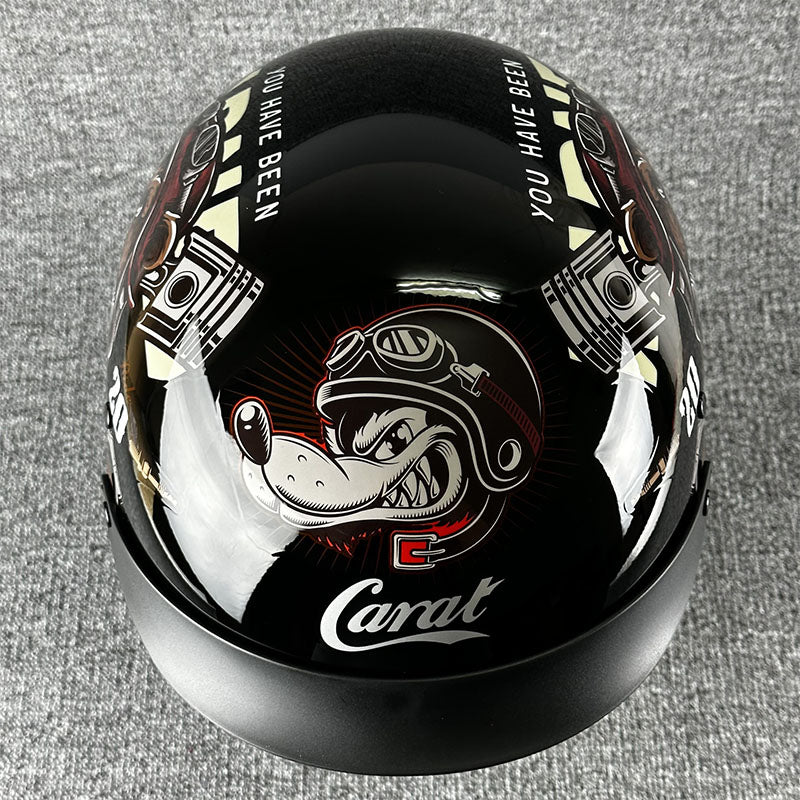 Men’s Half Helmet Stylish Lightweight Microfiber 6