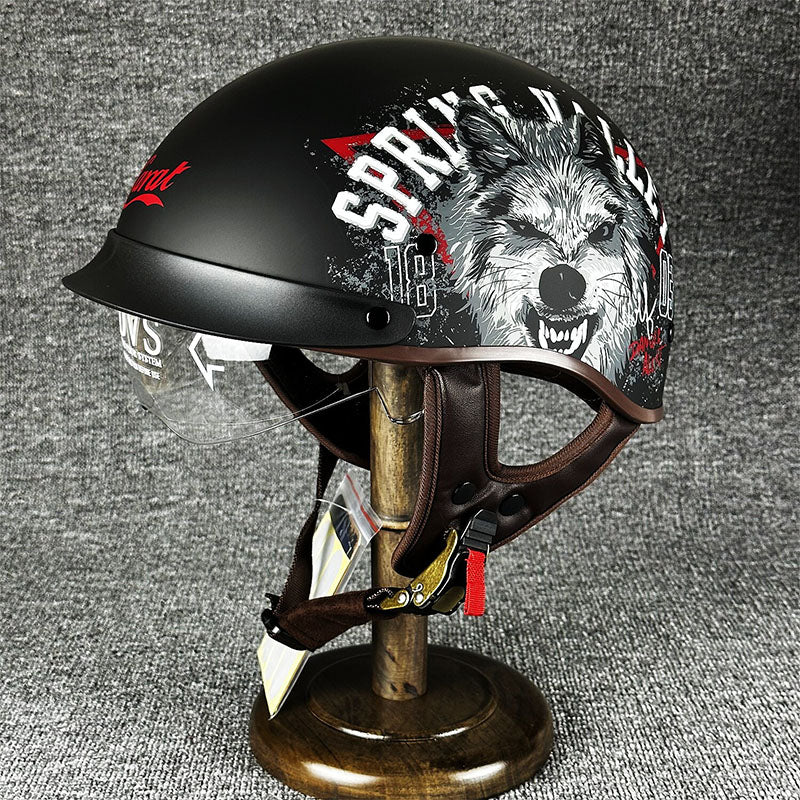 Men’s Half Helmet Stylish Lightweight Microfiber 9