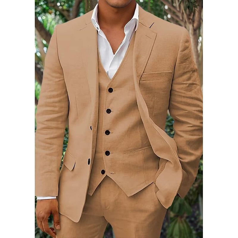 Men's Linen Blend Suit 4