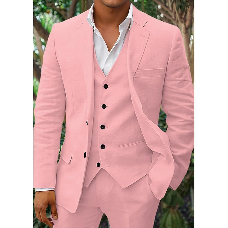 Men's Linen Blend Suit 5