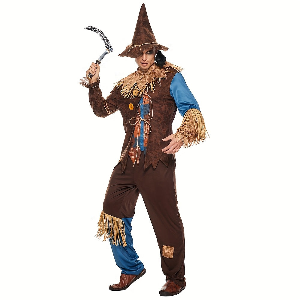 Men’s Long Sleeve Halloween Scarecrow Costume Set | Classic 1