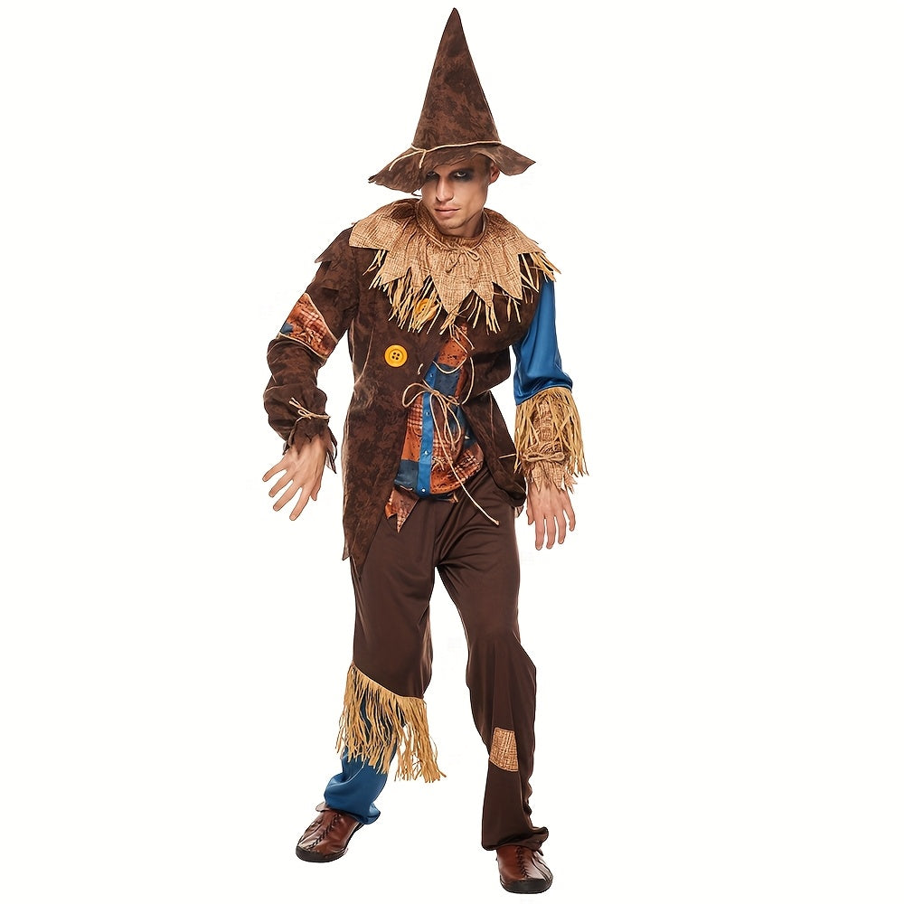 Men’s Long Sleeve Halloween Scarecrow Costume Set | Classic 2