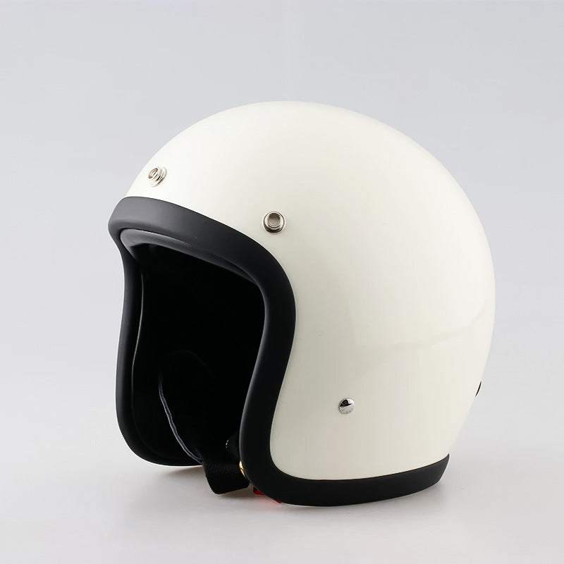 Men’s Low Profile Motorcycle Helmet Vintage DOT ECE Approved Fiberglass 1