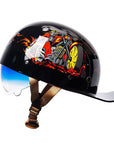 Men’s Motorcycle Helmet DOT Approved ABS Shell Lightweight 17