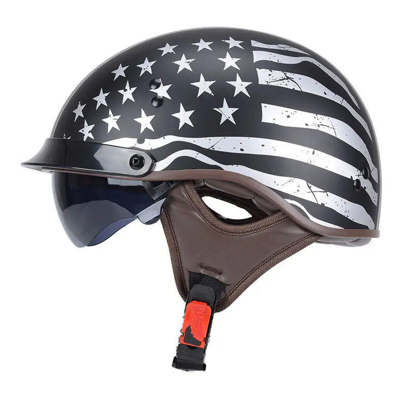 Men’s Motorcycle Helmet DOT Approved Lightweight UV Protection ABS Shell 9