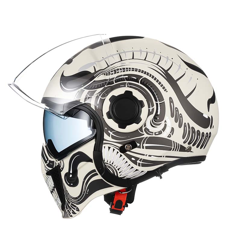 Men’s Motorcycle Helmet Double Lens Vintage Modular ABS 20