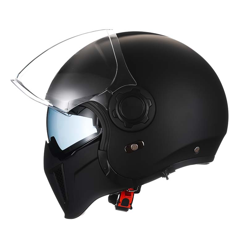 Men’s Motorcycle Helmet Double Lens Vintage Modular ABS 8