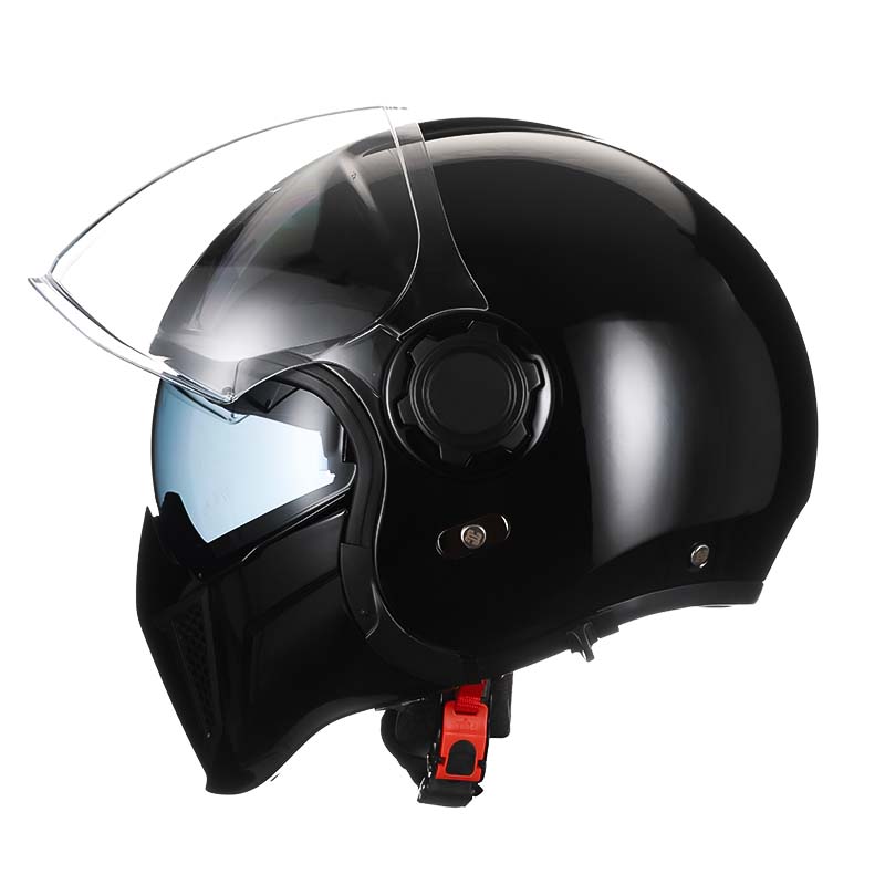Men’s Motorcycle Helmet Double Lens Vintage Modular ABS 9