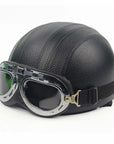 Men’s Motorcycle Helmet Retro Half Design Glossy Finish 0
