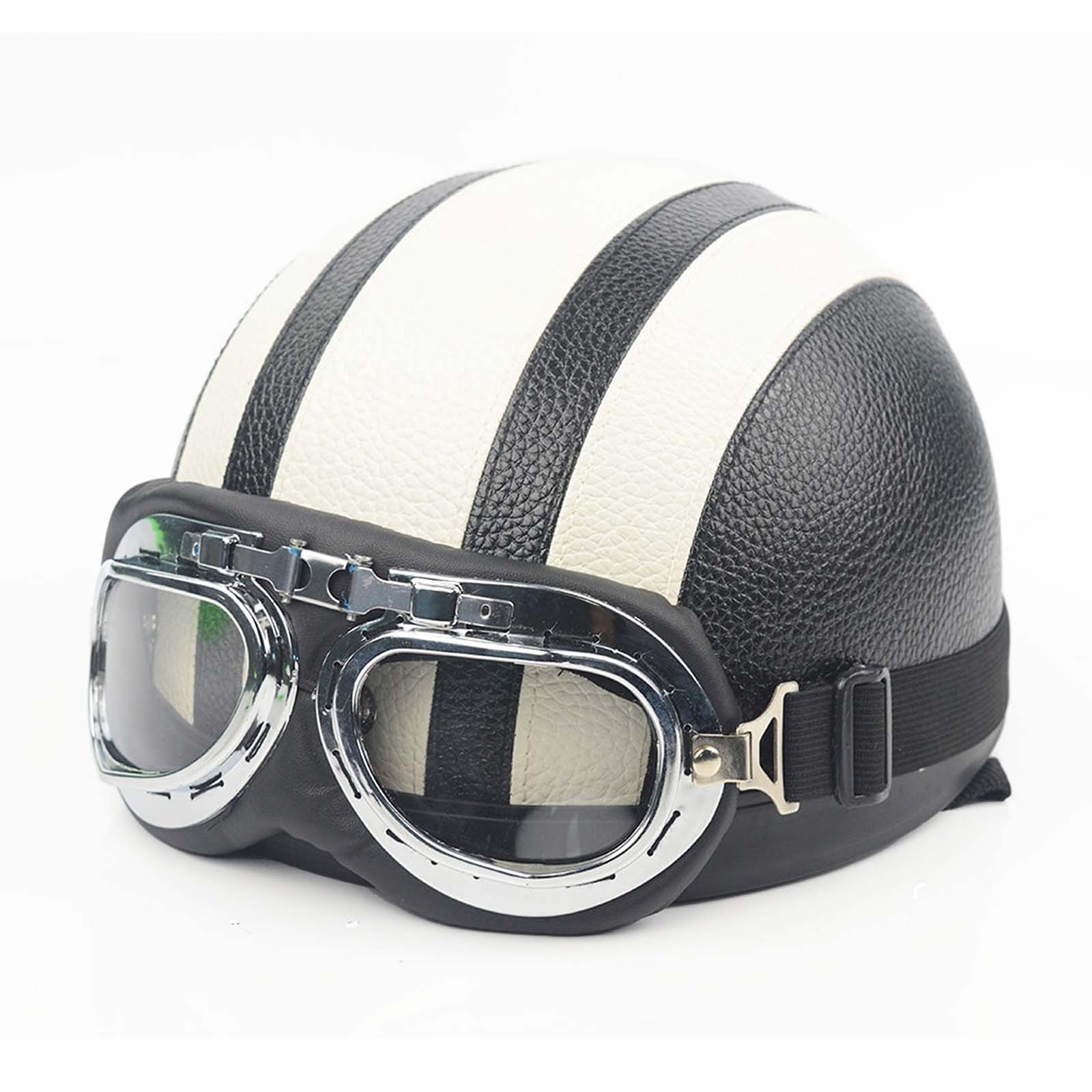 Men’s Motorcycle Helmet Retro Half Design Glossy Finish 3