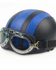 Men’s Motorcycle Helmet Retro Half Design Glossy Finish 5