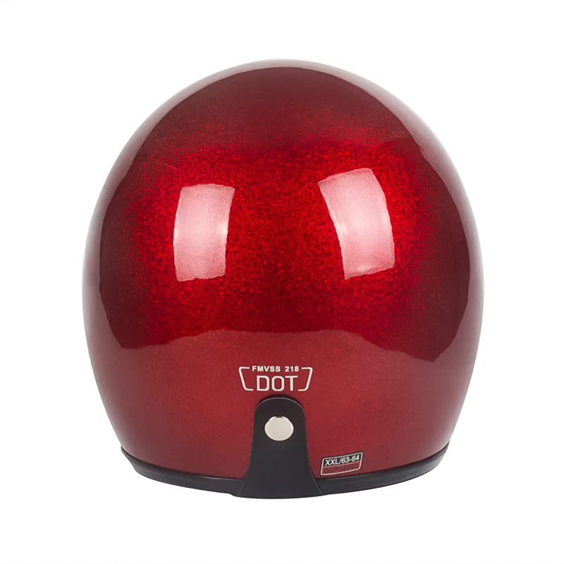 Men’s Open Face Helmet Lightweight DOT Certified Fiberglass 1