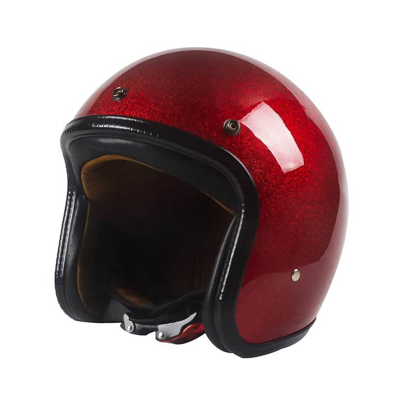 Men’s Open Face Helmet Lightweight DOT Certified Fiberglass 2